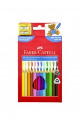 Faber Castell Üçgen Soft Jumbo Kuruboya 12 Renk + Kalemtraş thumbnail 2