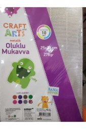 Craft And Arts Oluklu Mukavva Metalık 25x35 10lu 276gram - 1