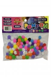 RUBENİS 5060 10MM 10 RENK 100LÜ PONPON - 1
