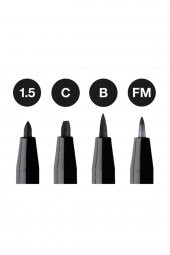 Faber Castell Pitt Artist Pen 4lü Siyah thumbnail 2