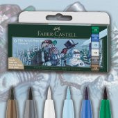 Faber Pitt Artist Pen Fırça Uç 6lı, Kış Renkleri thumbnail 1