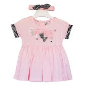 Caramell Bebek Elbisesi - Bandanalı - ELB4936 - Weekend - Pembe - 1