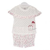Bibaby Naturel Şortlu Bebek Takımı - 2 li - Ekru - 1