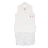 Bibaby New Star Şortlu Bebek Takımı - 2 li - Ekru - 1