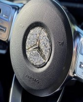 PEMBE  Diresiyon Logo Çevresi Swarovski Taşlı(Mercedes) - 2