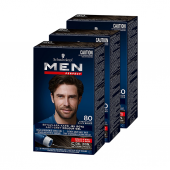 Schwarzkopf Men Perfect Erkek Saç Boyası 80 - Kahve Siyah 3 Adet - 1