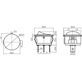 LEDLİ ON-OFF ANAHTAR 25A 12VDC 3P MAVİ - 2