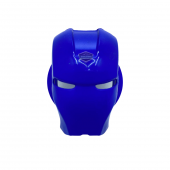 Start Stop Tuşu Kapağı Iron Man Metal Tuş Koruyucu Dekoratif Özel Çinko Alaşım Mavi - 2