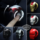 Start Stop Tuşu Kapağı Iron Man Metal Tuş Koruyucu Dekoratif Özel Çinko Alaşım Mavi - 3