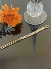 Aksesuar Çarşısı Beyaz Baget Taş Tasarımlı Bileklik thumbnail 4