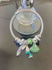 Aksesuar Çarşısı Istiridye Ve Deniz Kızı Tasarımlı Charm Bileklik thumbnail 4