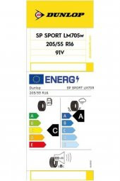 Dunlop 205/55 R16 Tl 91v Sp Sport Lm705 Yaz lastiği Üretim : 2022 - 2