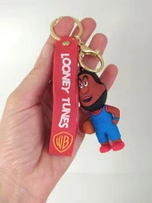 Space Jam Silikon Anahtarlık Çanta Süsü Oyuncak Araba Süsü thumbnail 2