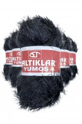 5 Adet Yumoş Sakallı El Örgü Ipi Yünü SİYAH - 1