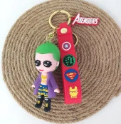 Joker Silikon Anahtarlık Çanta Süsü Oyuncak Araba Süsü thumbnail 1