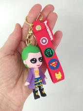 Joker Silikon Anahtarlık Çanta Süsü Oyuncak Araba Süsü thumbnail 2