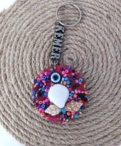 Anahtarlık Kötü Göz Nazar Kovucu Deniz Kabuklu Çanta Cüzdan Süsü thumbnail 2