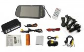 7" KAMERALI PARK SENSÖRÜ  + 4 SENSÖR KOMPLE SET GRİ - 1