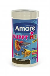 Guppy Mix Granules 250 ml Astaxanthin Tropikal Akvaryum Balık Yemi - 1