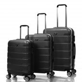 Ox Florence 3 lü Siyah Valiz Seti (Büyük + Orta + Kabin ) - 1