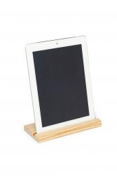 Masaüstü Ahşap Tablet ve Telefon Tutucu 2 li Set Kaydırmaz Taban - 3