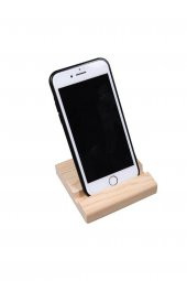 Masaüstü Ahşap Tablet ve Telefon Tutucu 2 li Set Kaydırmaz Taban - 4