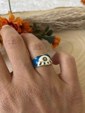 Aksesuar Çarşısı Mineli Yüzük Goldu Üzeri Mavi thumbnail 3