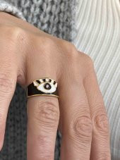 Aksesuar Çarşısı Mineli Yüzük Goldu Üzeri Siyah thumbnail 2