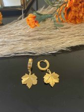 Aksesuar Çarşısı Çelik Sallantılı Yaprak Kolye - 2