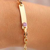 Altın Çocuk Bileklik Yonca Form Mine - 2