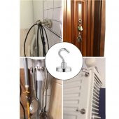 2 Adet Çok Amaçlı Güçlü Neodyum Mıknatıs Manyetik Kanca Askı - 3