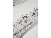 Çeyiz Diyarı Nevruz Nakışlı %100 Pamuklu 6 Parça Nevresim Takımı Krem - 3