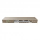 Tenda TEF1126P-24-250W 24 Port Poe+ 10-100 Switch Çelik Kasa Rack Mount - 1