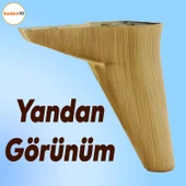 Aspen Lüks Mobilya Kanepe Koltuk Tv Ünitesi Baza Ayağı Ayakları 12 Cm Açık Kahverengi 4 Adet - 6