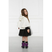 Beyaz Pelerin Etol Çocuk Peluş kürk - Panço Kidsabu - 1