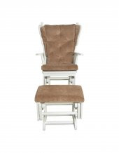 Asedia Mama Puflu Lake Kahverengi Minderli Sallanan Sandalye Emzirme Koltuğu thumbnail 2