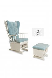 Asedia Mama Puflu Lake Turkuaz Minderli Sallanan Sandalye Emzirme Koltuğu thumbnail 3