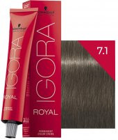 Schwarzkopf Igora Royal Saç Boyası 7.1 Küllü Kumral 60 ml - 1