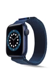 Apple Watch Ultra 49mm Uyumlu KRD-01 Metal Kasa Tel Örgü Mıknatıslı Kordon - 9