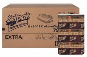 Selpak Professional Extra Z Katlı Dispenser 200'lü 12 Paket Kağıt Havlu - 1