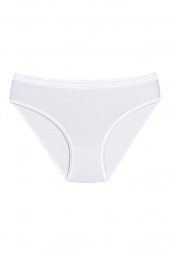12 Adet Yıldız Bayan Bambu Bikini Külot Beyaz 3955 - 1