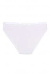 12 Adet Yıldız Bayan Bambu Bikini Külot Beyaz 3955 - 2