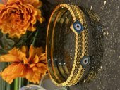 Aksesuar Çarşısı Çelik Nazar Boncuklu Şans Kelepçesi thumbnail 4