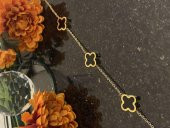 Aksesuar Çarşısı Çelik Üç Yoncalı Siyah Sedefli Bileklik thumbnail 2