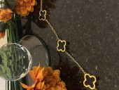 Aksesuar Çarşısı Çelik Üç Yoncalı Siyah Sedefli Bileklik thumbnail 4