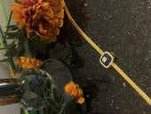 Aksesuar Çarşısı Çelik İtalyan Zincir Zirkon Taşlı Kare Nazar Boncuk Bileklik thumbnail 1