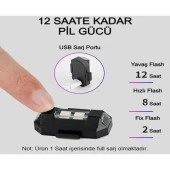 Nakres  Led MotosikleT Bisiklet Drone İHA 7 Renk Harekete Duyarlı Şarzlı Mini Sinyal Led Çakar Uçak Kanadı Çakarı - 5