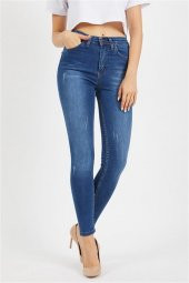 Likralı Bayan Kot Pantolon 88806 - 1
