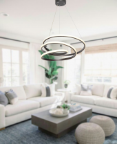 TT Aydınlatma TT301-SY  Yay Modeli Siyah Led Avize - 2