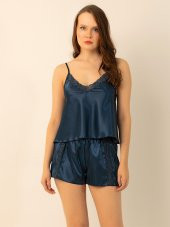 Saten Güpürlü Ayarlanabilir Askılı Şortlu Takım thumbnail 6